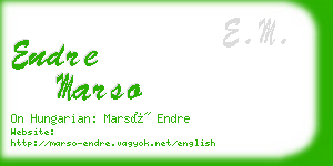 endre marso business card